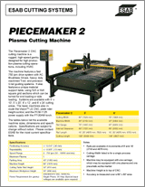 Download ESAB Piecemaker 2 Product Data Sheet (Adobe Acrobat Reader required)